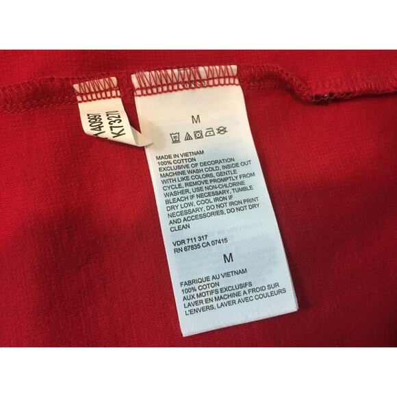 Y2K Nautica Mens Sweater Size M Red Long Sleeve Pullover Christmas Corpcore Golf - Picture 7 of 7